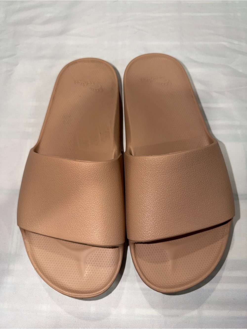 Archies Women's Slide Sandals in Nude - Comfortable Neutral Slides